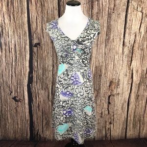 Lole Floral Athletic Dress Gray Blue Size XS